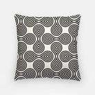 Black and White Swirl Throw Pillow Cover 18" | Custom Dorm Decor