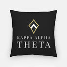 Kappa Alpha Theta Pillow Cover - Black Traditional - 18" | Gift Shop and Decor | Festive Fit Home