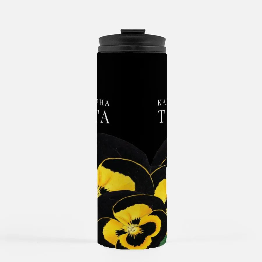 Kappa Alpha Theta Thermal Tumbler - Pansy 16 oz. | Travel Mug | Gifts | Campus Greek Fit