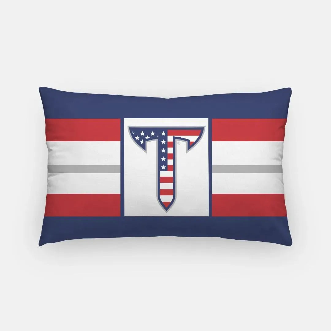 Troy University Lumbar Pillow Cover - American Flag "T" Pillow Covers
