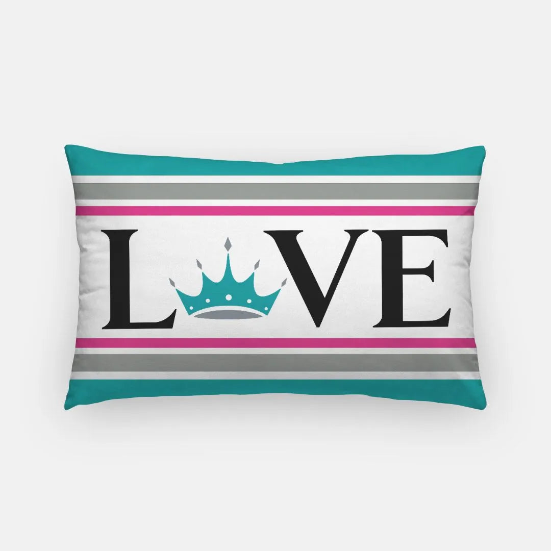 Zeta Tau Alpha "LOVE" Lumbar Pillow Cover | Official Merchandise  | Festive Fit Home