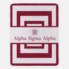 Alpha Sigma Alpha Sherpa Blanket - Geometric 60"x80" | Official Gifts | Custom Merchandise | Festive Fit Home