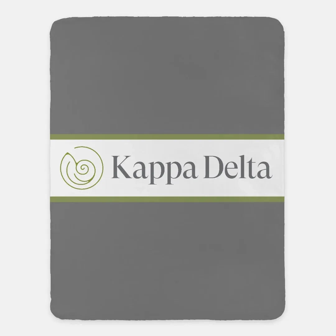 Kappa Delta XL Traditional 60x80 Sherpa Throw Blanket Throw Blankets