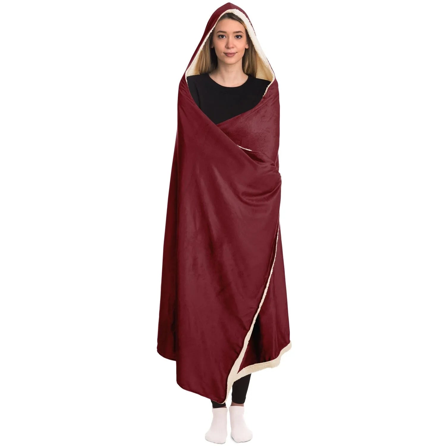 Winthrop Traditional Logo Hooded Sherpa Blanket | Gifts and Decor | Festive Fit Home