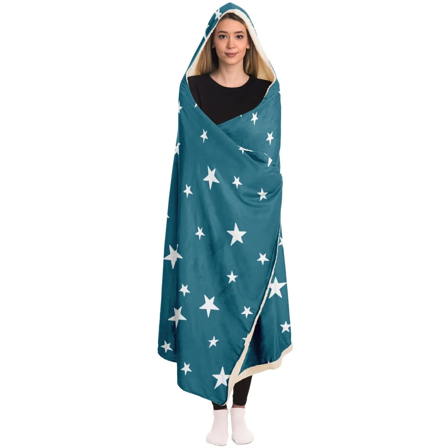 Alpha Chi Omega Vega Star Monogram Hooded Blanket | Custom AXO Gifts