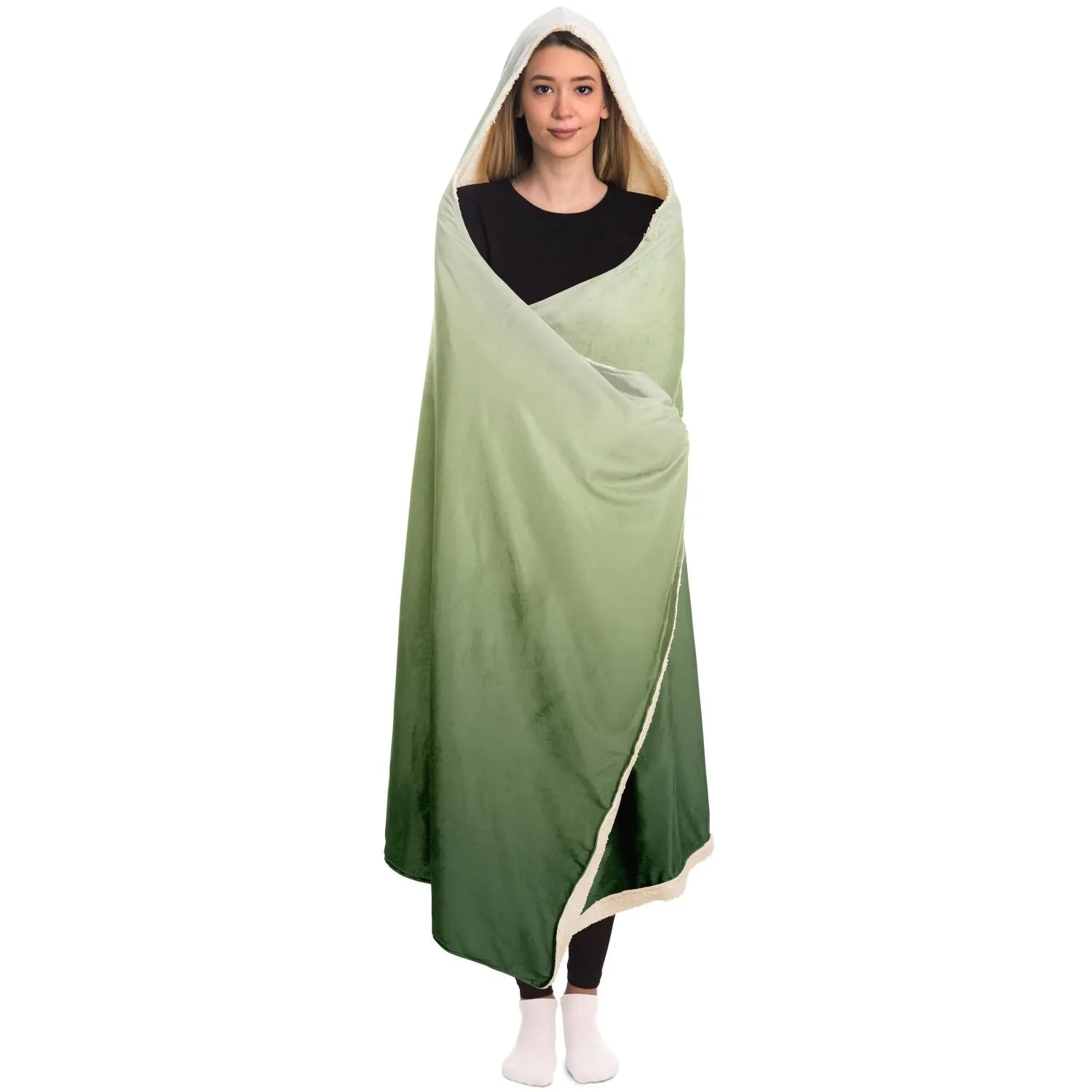 Kappa Delta Hooded Blanket - Olive Gradient | Custom Kaydee Gifts