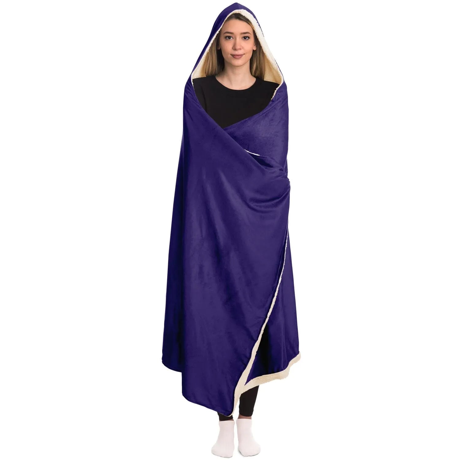 High Point University Hooded Sherpa Blanket - Panther Seal | Gifts | Festive Fit Home