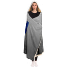 GSU Gray Gradient Large Hooded Sherpa Blanket 60"x80".| Official  Merchandise | Festive Fit Home