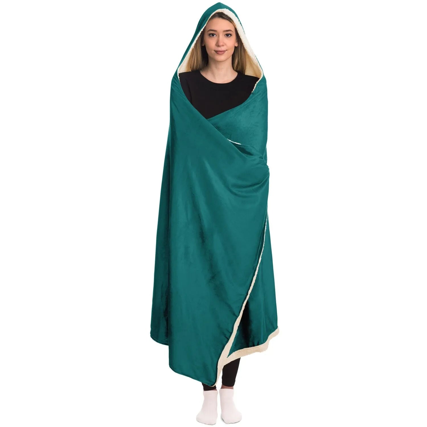 UNCW Teal Hooded Hooded Sherpa Blanket | Gifts | Dorm Decor | Accessories