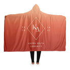 Kappa Delta Hooded Blanket Coral Gradient | Custom Kaydee Gifts