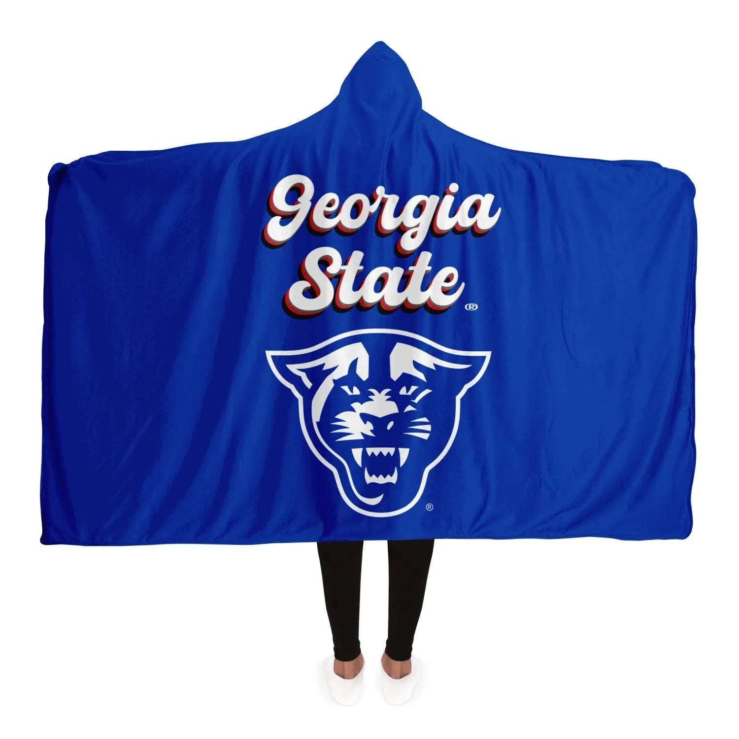 Georgia State University Retro Hooded Blanket | Custom GSU Gifts