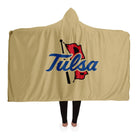 Tulsa Logo Gold Large Hooded Sherpa Blanket | Gifts and Merchandise | Festive Fit Home