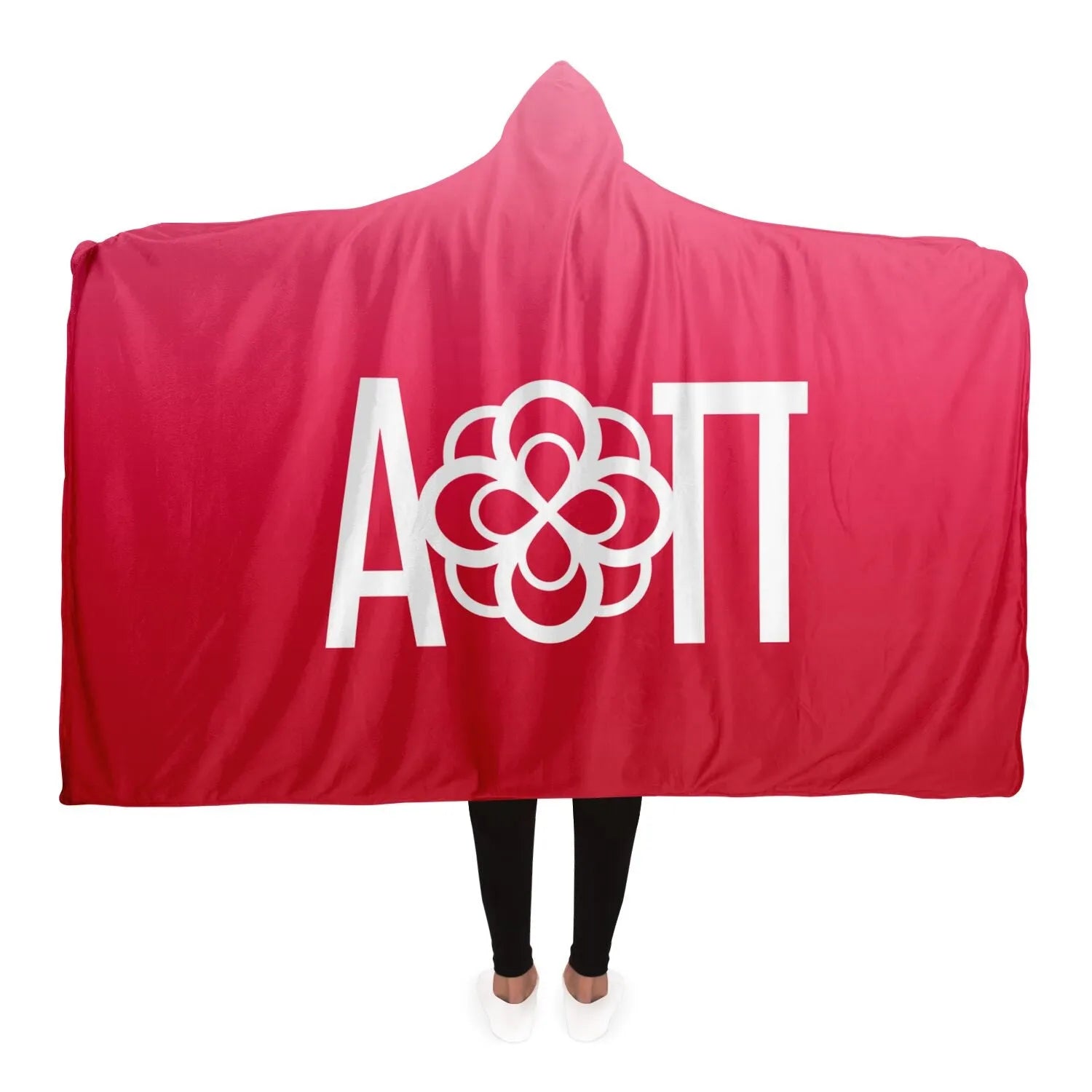 Alpha Omicron Pi Hooded Blanket - Gradient | Gifts and Merchandise | Festive Fit Home