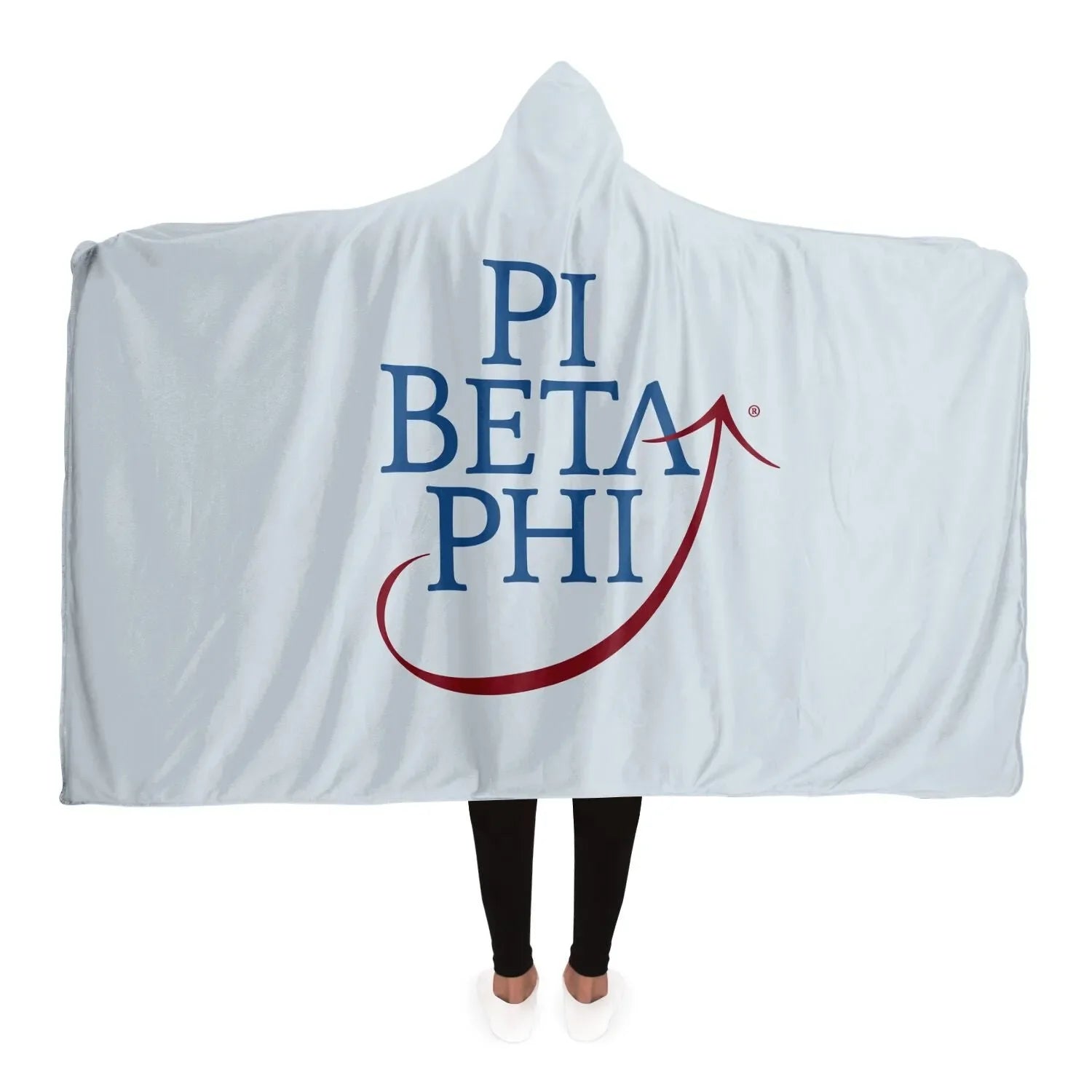 Pi Beta Phi Traditional Hooded Large Hooded Sherpa Blanket | Gifts | Festive Fit Home