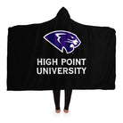 High Point University Hooded Blanket Black | Custom HPU Panthers Gifts