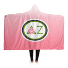 Delta Zeta Hooded Blanket - Pink Gradient and Icon | Custom DZ Gifts 