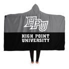 HPU Large Hooded Blanket - Gray and Black Color Split 60"x80" | Gifts | Festive Fit Home