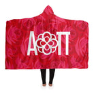 Alpha Omicron Pi Hooded Sherpa Blanket - Floral | Big and Little Gifts | Festive Fit Hone