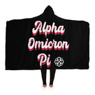 Alpha Omicron Pi Retro Hooded Blanket | Official AOII Gift Shop