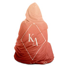 Kappa Delta Hooded Blanket Coral Gradient | Custom Kaydee Gifts