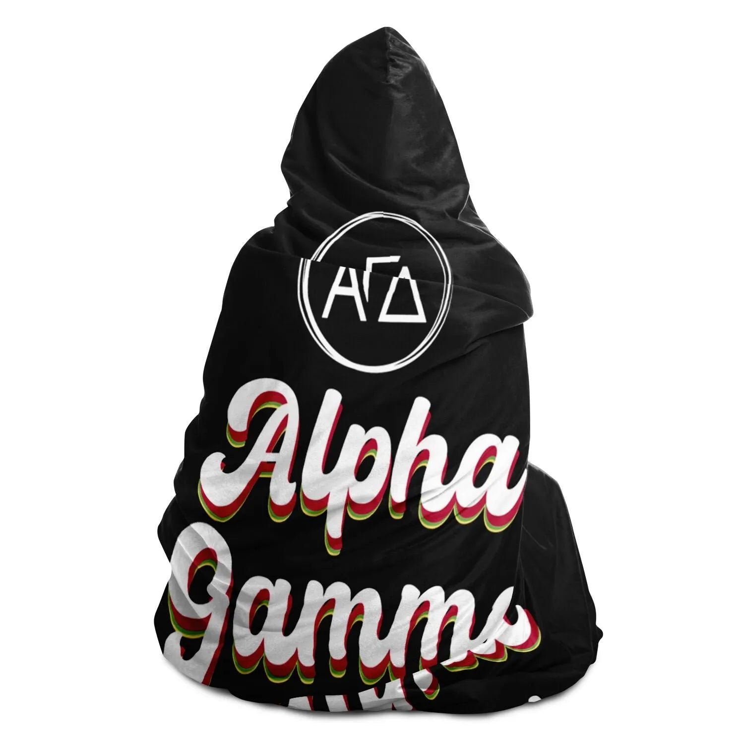 Alpha Gamma Delta Hooded Blanket - Retro | Official Merchandise | Gifts | Festive Fit Home