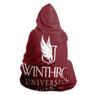 Winthrop Traditional Logo Hooded Sherpa Blanket | Gifts and Decor | Festive Fit Home