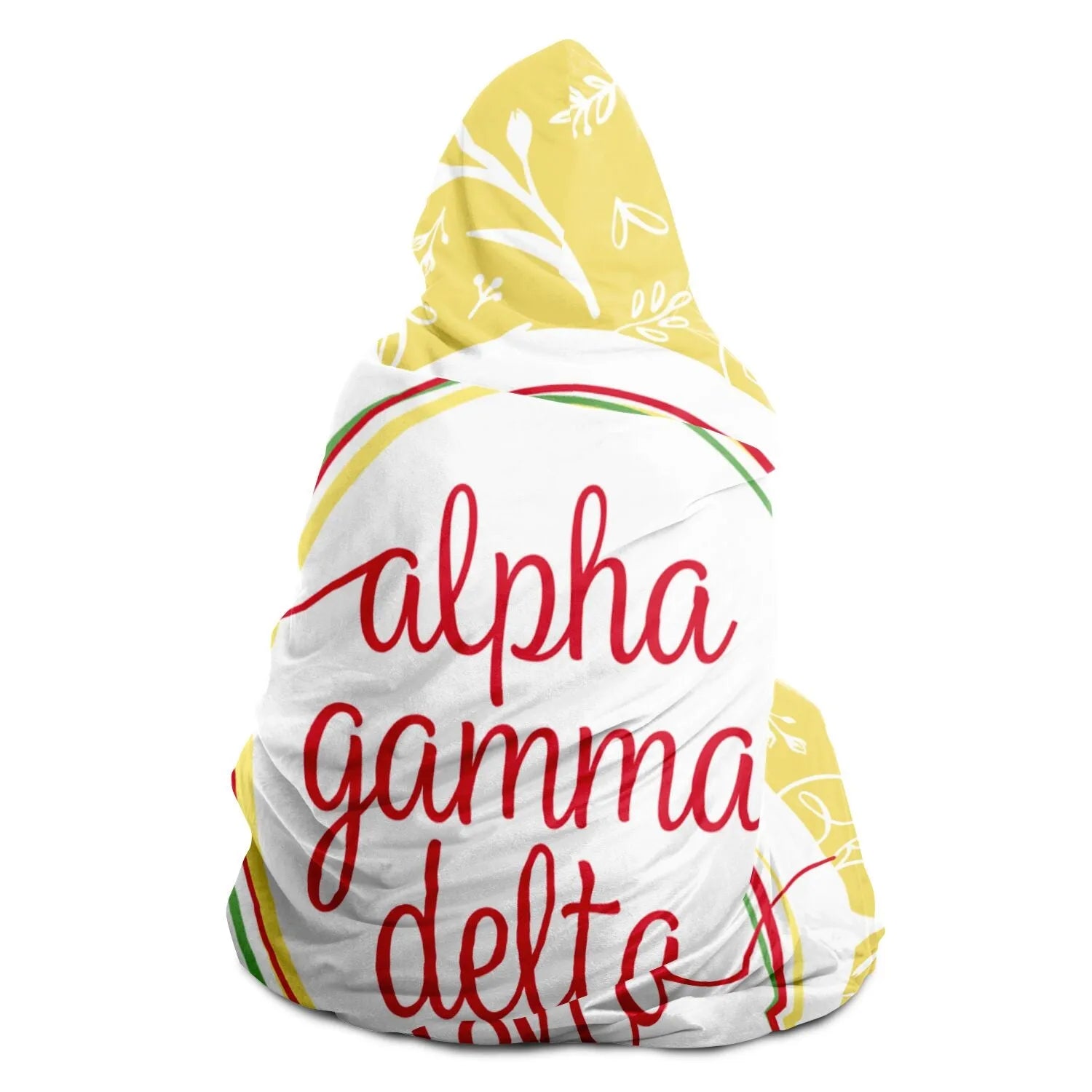 Alpha Gamma Delta Hooded Blanket - Buff Combo | Official Gift Shop | Merchandise | Festive Fit Home