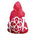 Alpha Omicron Pi Hooded Sherpa Blanket - Floral | Big and Little Gifts | Festive Fit Hone