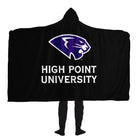 High Point University Hooded Blanket Black | Custom HPU Panthers Gifts