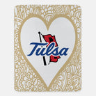 University of Tulsa Sherpa Blanket XL 60x80 - Mandala Heart | Gifts & Decor

