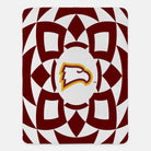 Winthrop University Blanket Garnet Tribal Sherpa Blanket - 60" x 80" | Gifts and Merchandise.| Bookstore Gifts