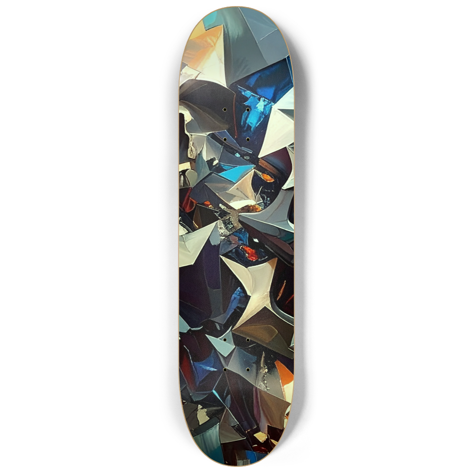 Skull Rider 3-Panel Skateboard Series Triptych Skateboard Deck