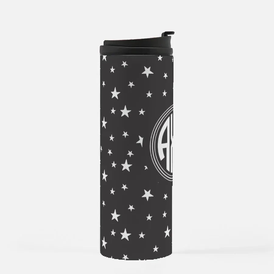 Alpha Chi Omega Thermal Tumbler - Monogram Stars Ebony 16 oz. Drinkware