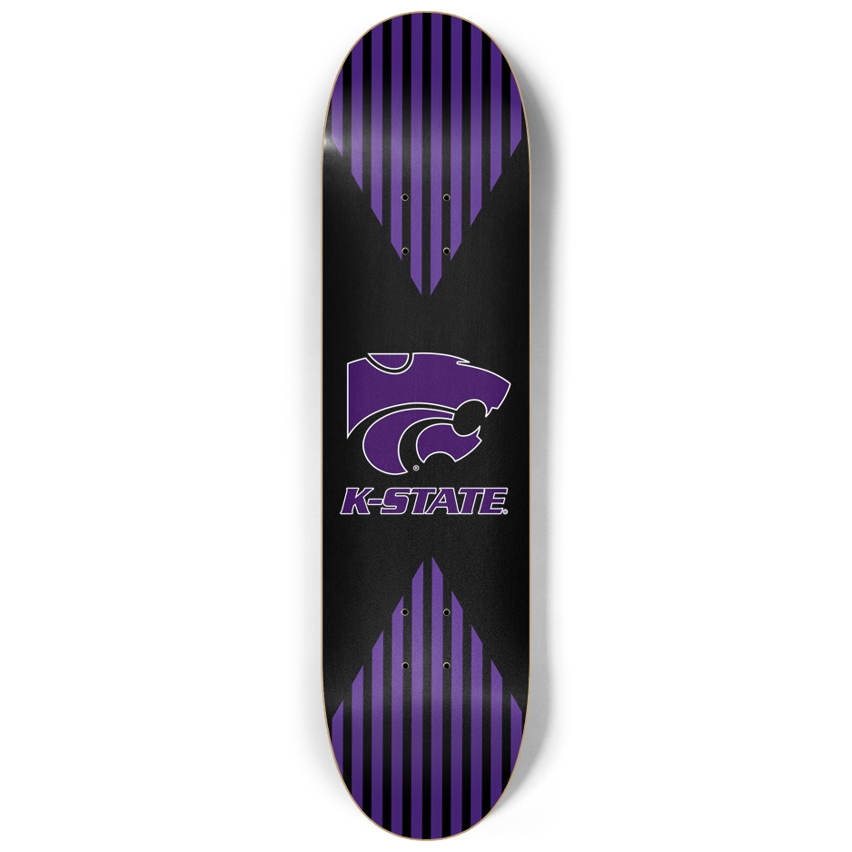 Kansas State University Geometric Skateboard Deck Skateboard