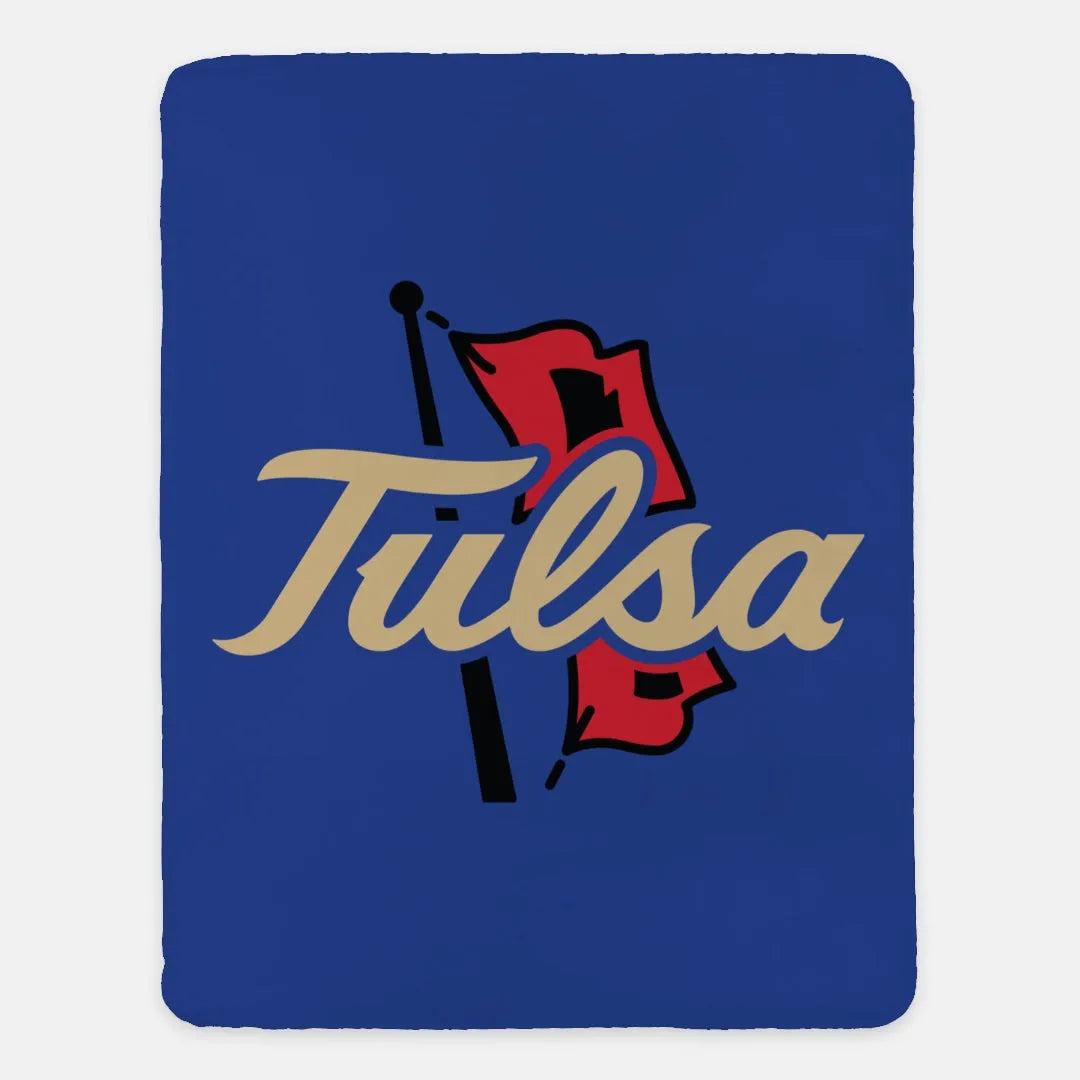 University of Tulsa Blanket | Large Tulsa Logo Blanket | Festive Fit Home | Tulsa Gifts | Tulsa Dorm Decor