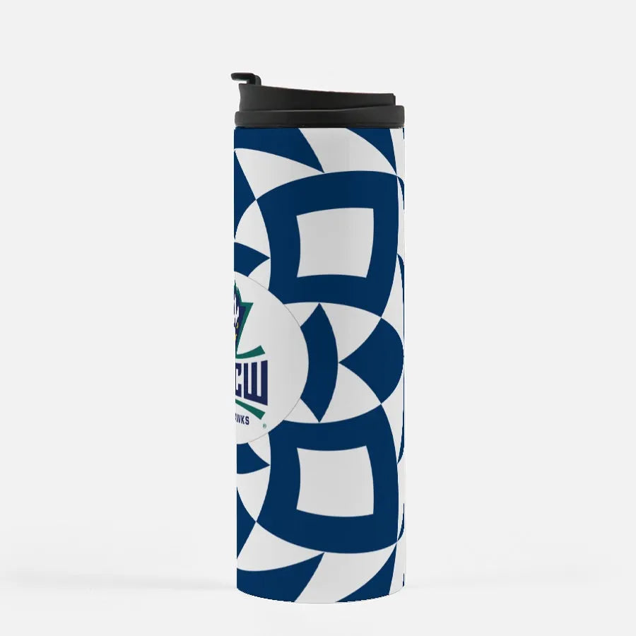 UNCW Thermal Tumbler Tribal Print - Navy 16 oz.| UNC Wilmington Gifts | Festive Fit Home