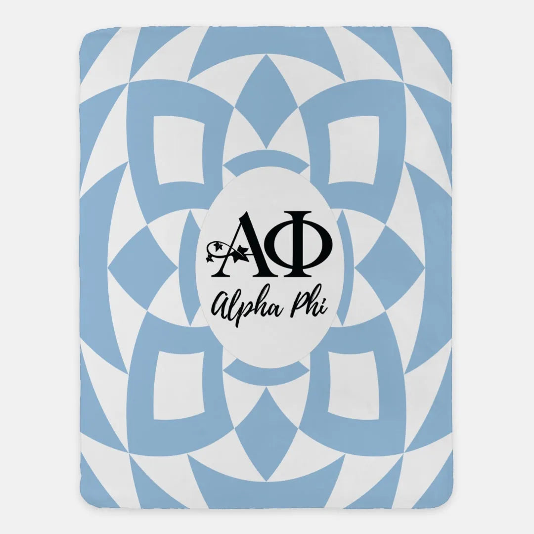 Alpha Phi XL 60x80 Tribal Sherpa Blanket | APhi Gifts & Dorm Decor