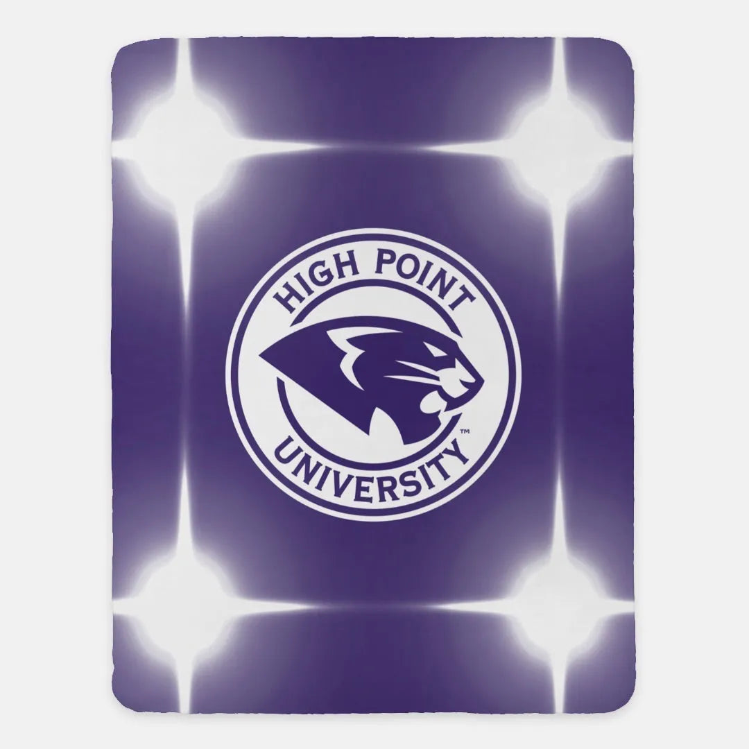 High Point University Blanket - Flashing Lights Sherpa Blanket 60"x80" | Gifts and Merchandise