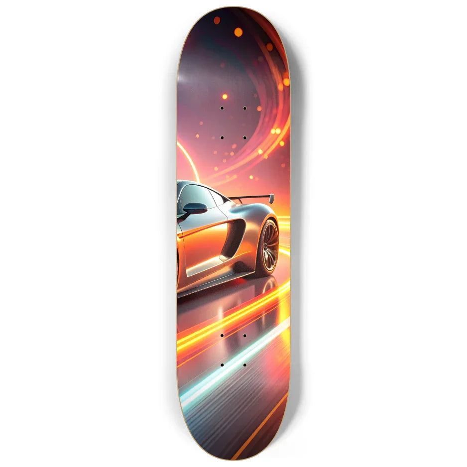 Sports Car Hyperwave 3-Panel Series Skateboard Deck Triptych Skateboard Deck