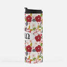 Alpha Chi Omega Thermal Tumbler - Modern Floral Pattern 16 oz. | Gifts and Merchandise | Festive Fit Home