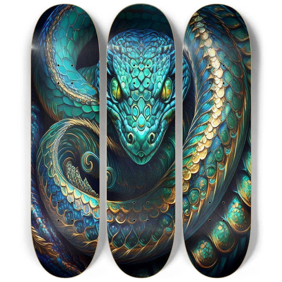 Viper 3-Panel Skateboard Deck Triptych Skateboard Deck