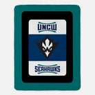 UNC Wilmington XL 60x80 Sherpa Blanket - Color Block Navy Throw Blankets