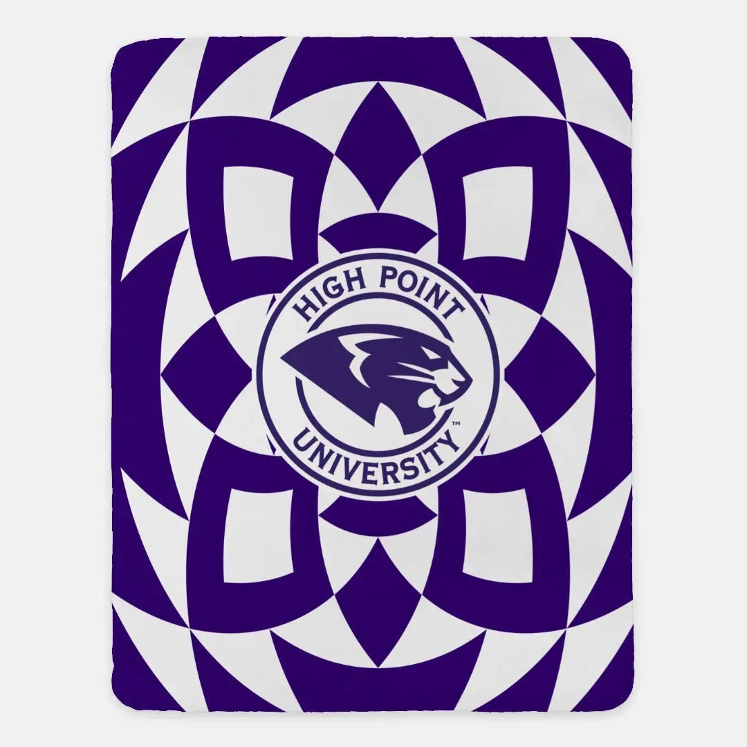 High Point University Sherpa Blanket - Tribal XL 60"x80" Throw Blankets