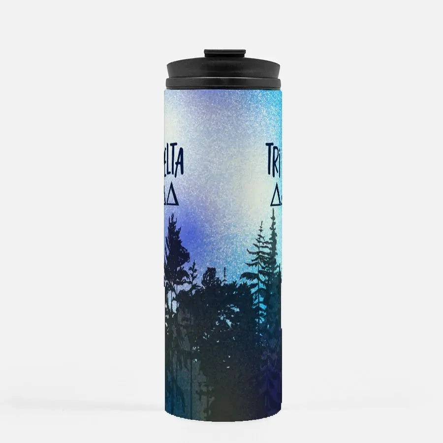 Tri Delta Pine Trees Thermal Tumbler 16 oz. Drinkware