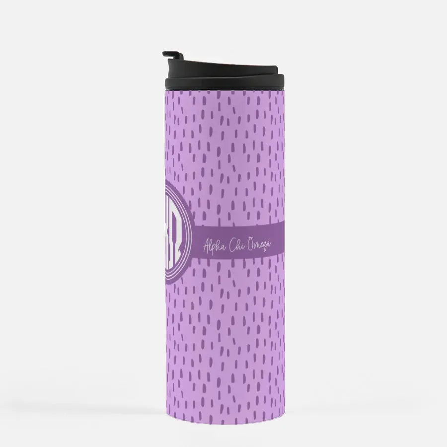 Alpha Chi Omega Thermal Tumbler | Iris Band 16 oz. Drinkware