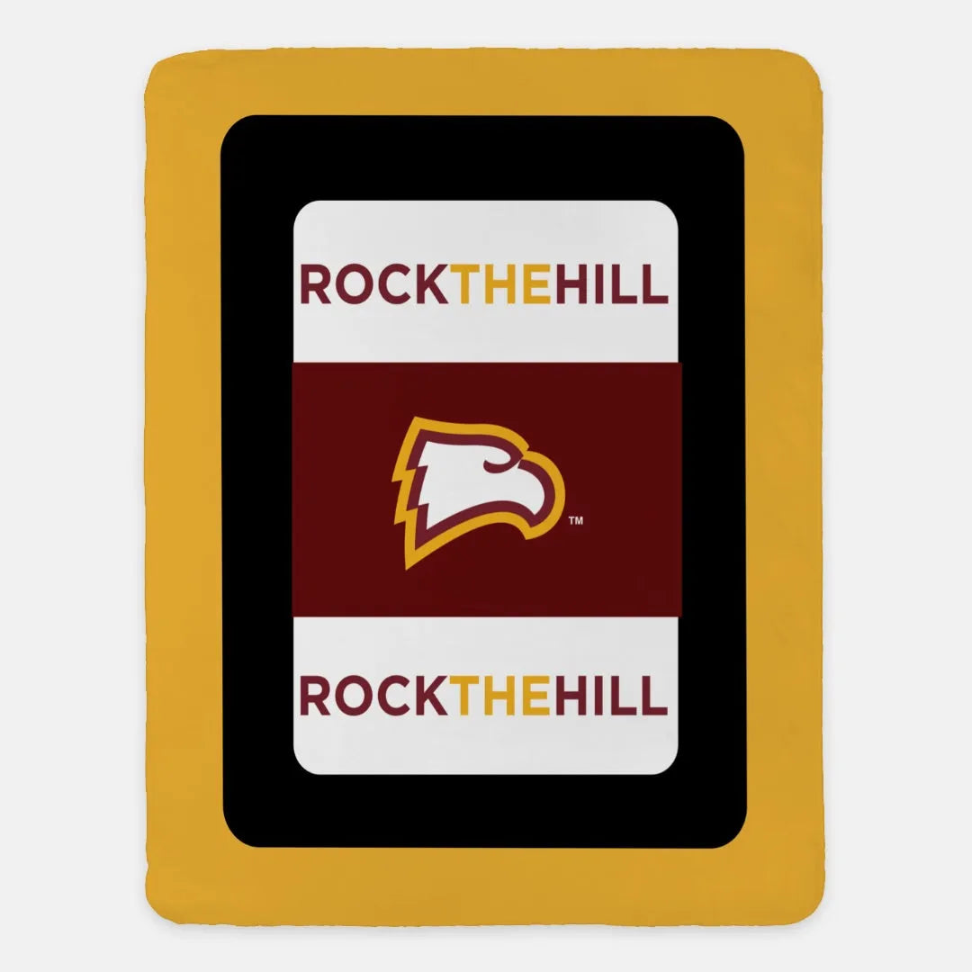 Winthrop University Blanket Sherpa Rock the Hill  - 60"x80" | Gifts and Merchandise | Bookstore