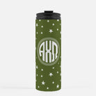 Alpha Chi Omega Thermal Tumbler - Monogram Stars Olive 16 oz. | Gifts and Merchandise