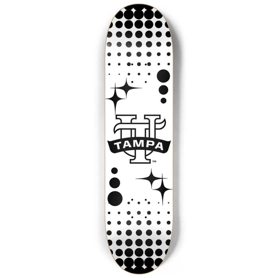 University of Tampa Skateboard Deck - Dots Skateboard