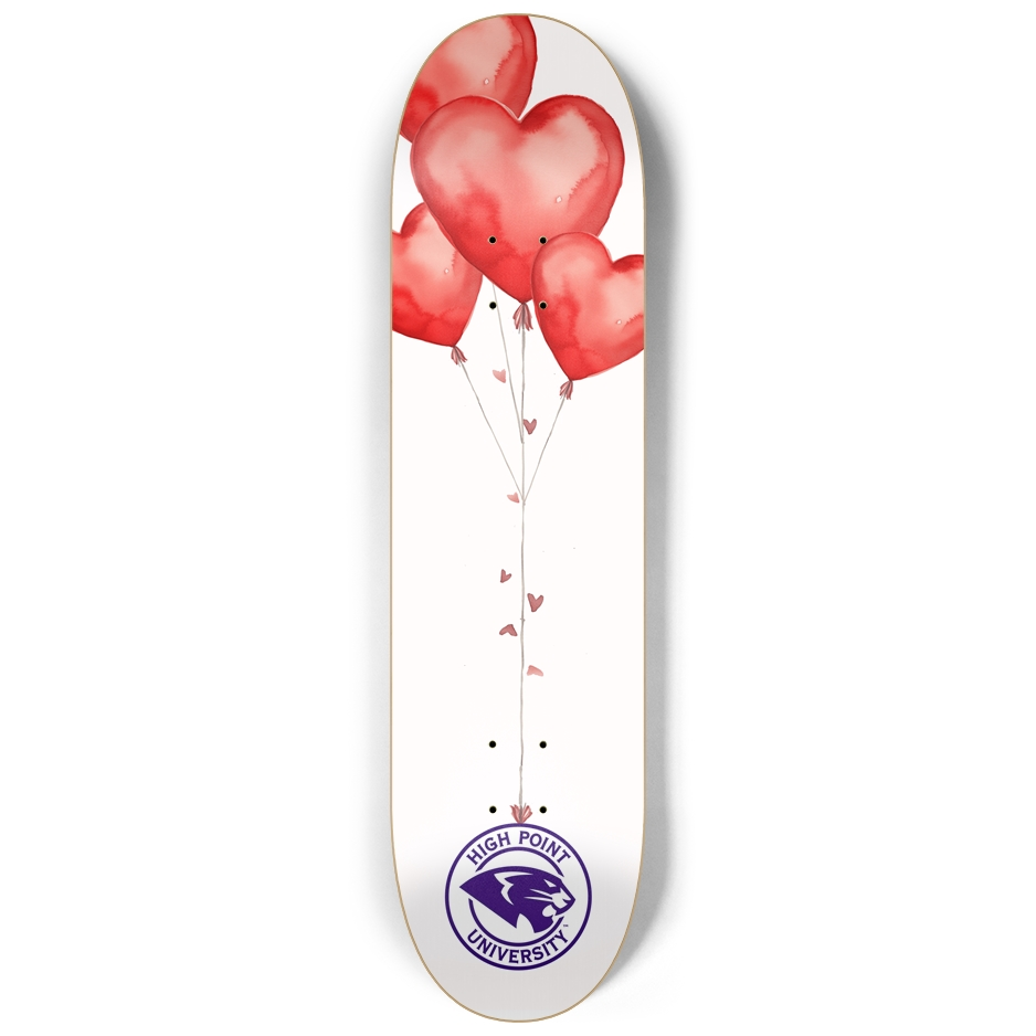 HPU Skateboard Deck - Heart Balloons Skateboard