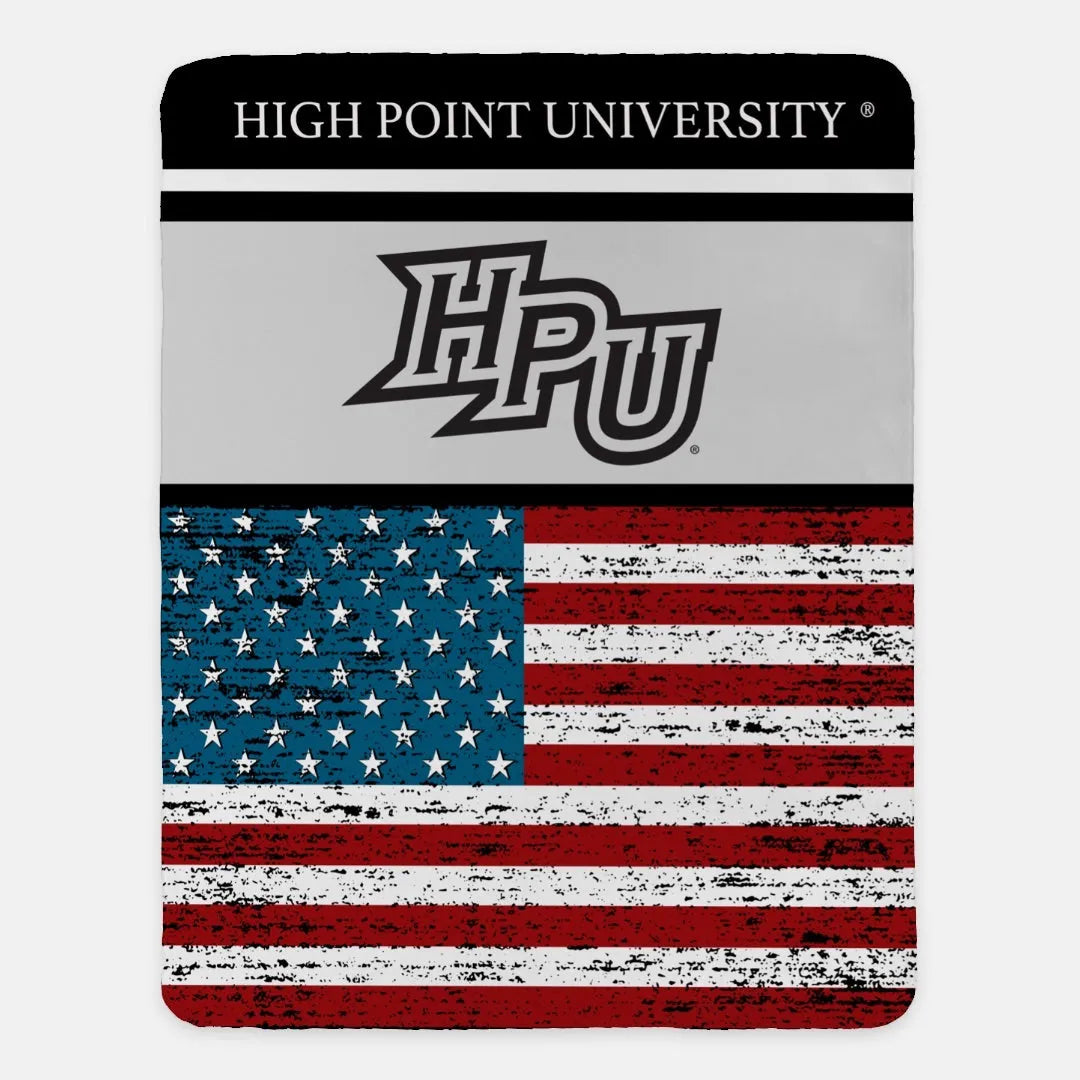 High Point University Blanket - American Flag 60" x 80" | Gifts and Merchandise